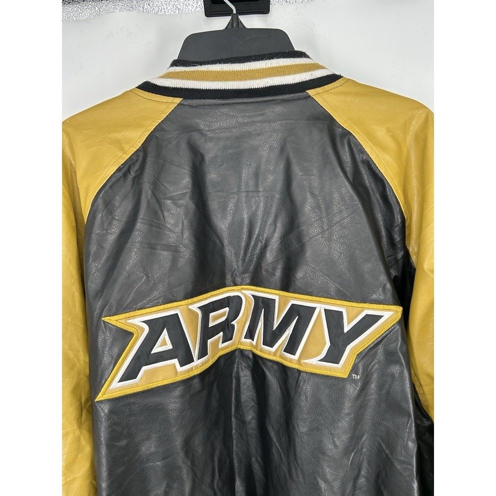 Army Black Knights Vintage Steve & Barrys Vintage Leather Varsity Jacket Mens L - Picture 4 of 6